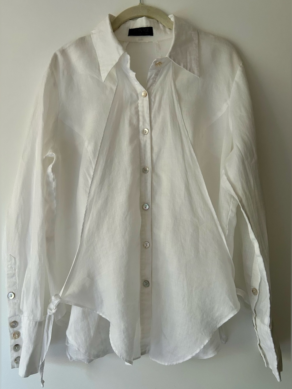 Apanage Germany 100% Ramie Blouse w. Side Ties